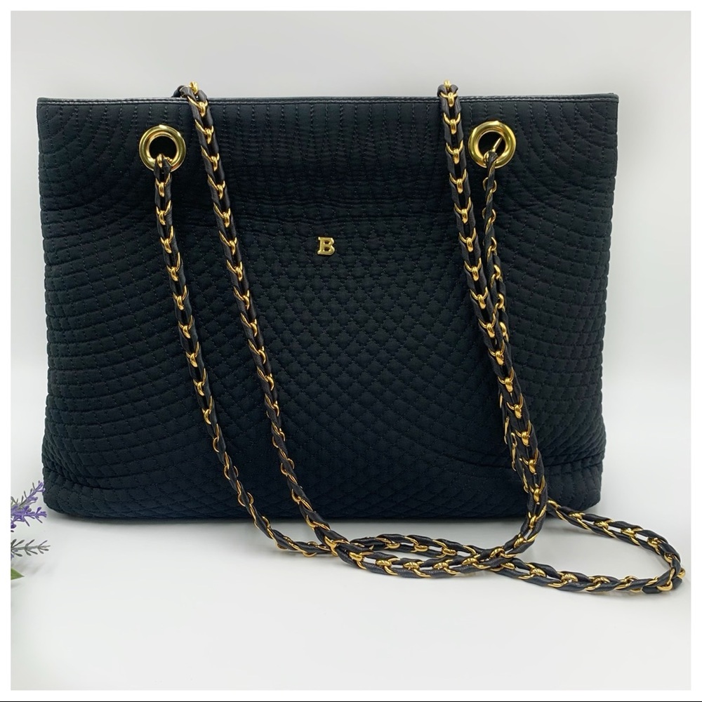 BALLY Quilted Matelasse Chain Shoulder Tote